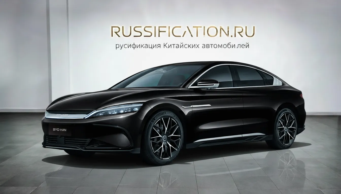 Русификация BYD Han в Москве - профессиональный перевод интерфейса мультимедиа на русский язык, установка Яндекс.Навигатор, YouTube, российские приложения и сервисы